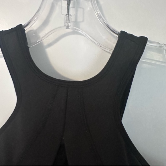 Black High Neckline Mesh Insert Sports Bra, size XS - Picture 5 of 12